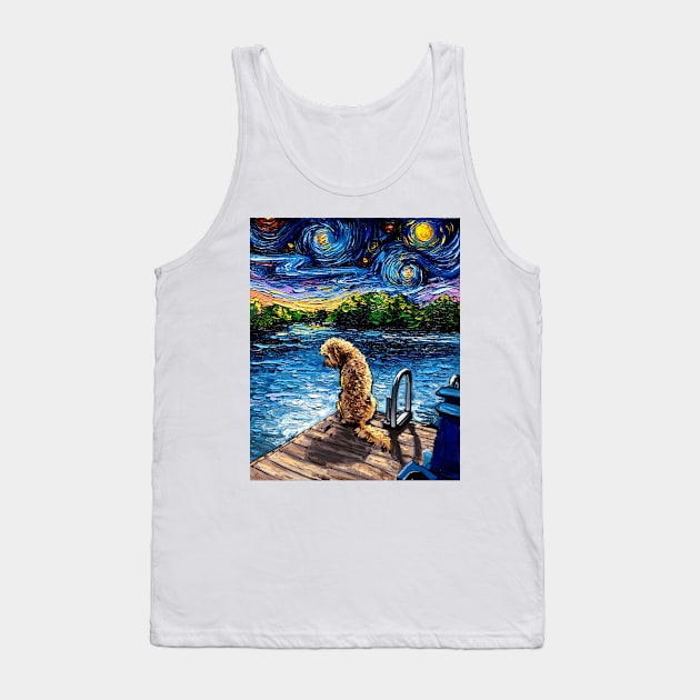 Goldendoodle Night 3 Tank Top by sagittariusgallery